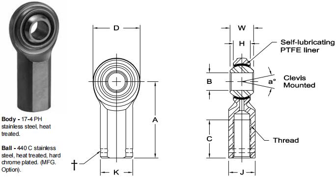 AURORACG-7ET關(guān)節(jié)軸承圖紙